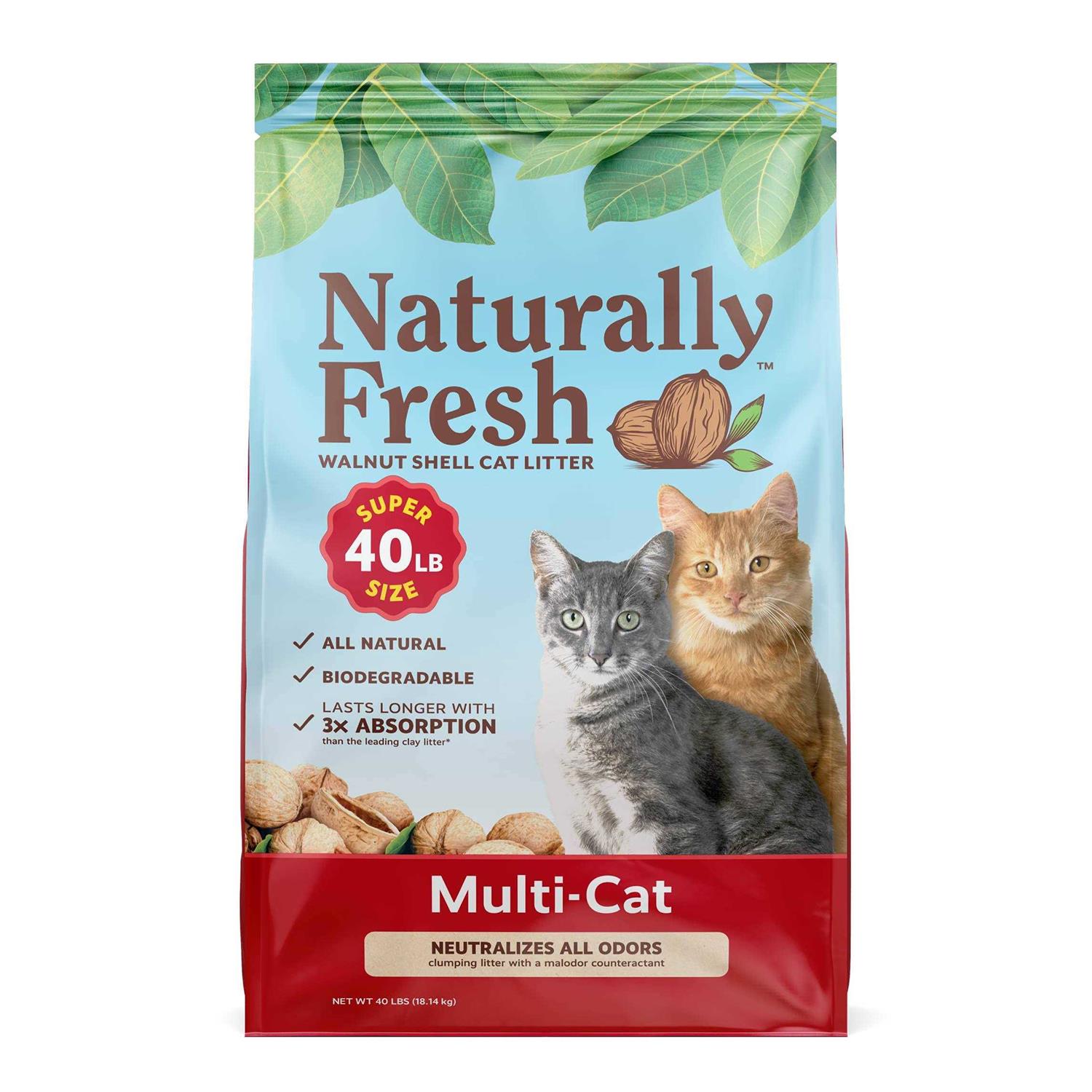 Eco-Shell Naturally Fresh Cat Litter Made from Walnut Shells