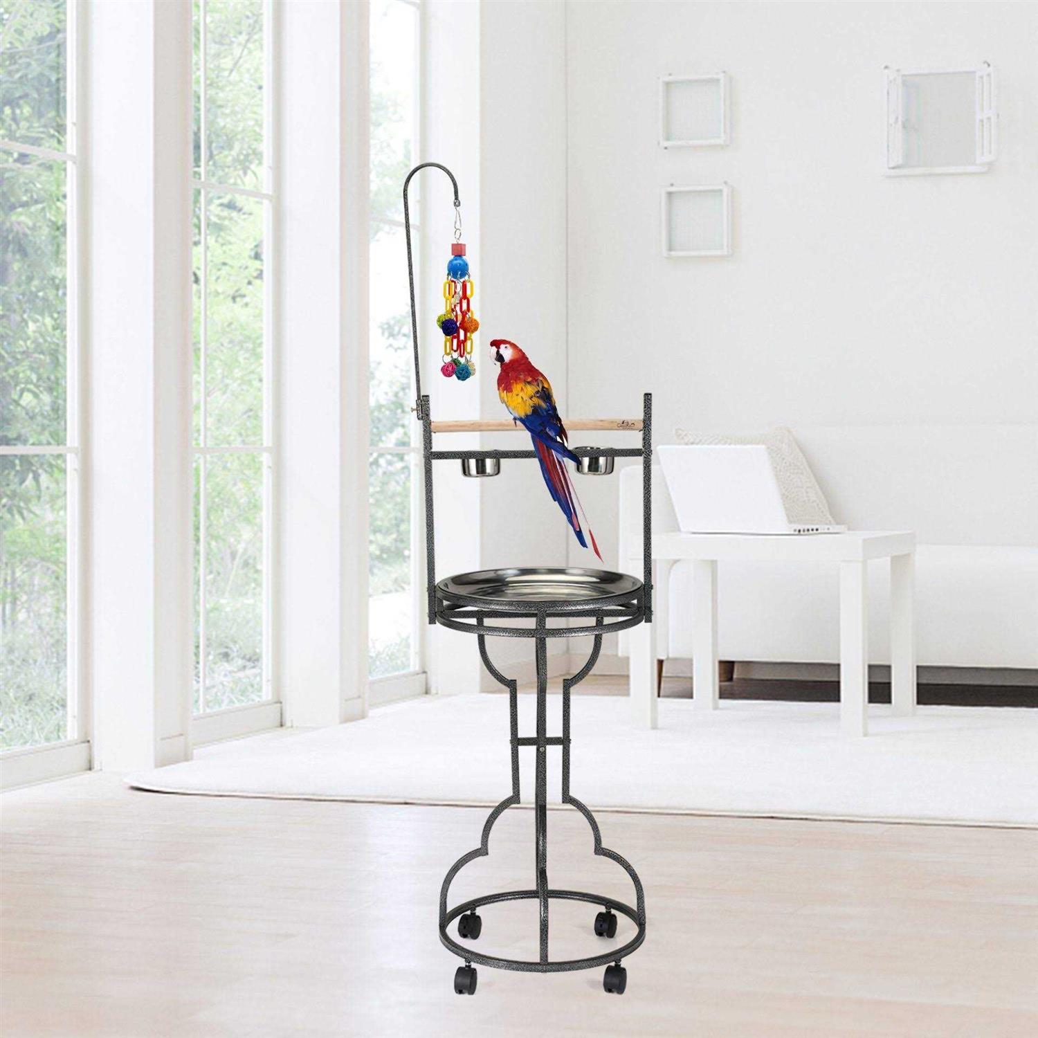 Coziwow 72 in. H Large Bird Play Stand Feeder Parrot Perch