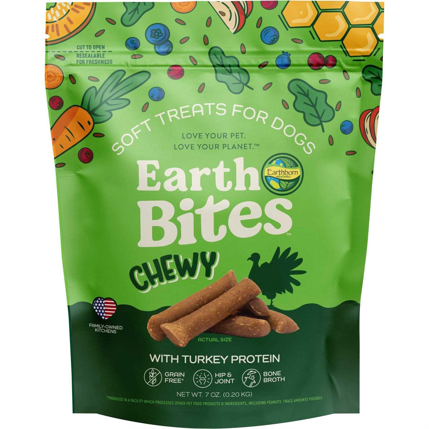 Earthborn Holistic EarthBites Chewy Soft Dog Treats 7 oz