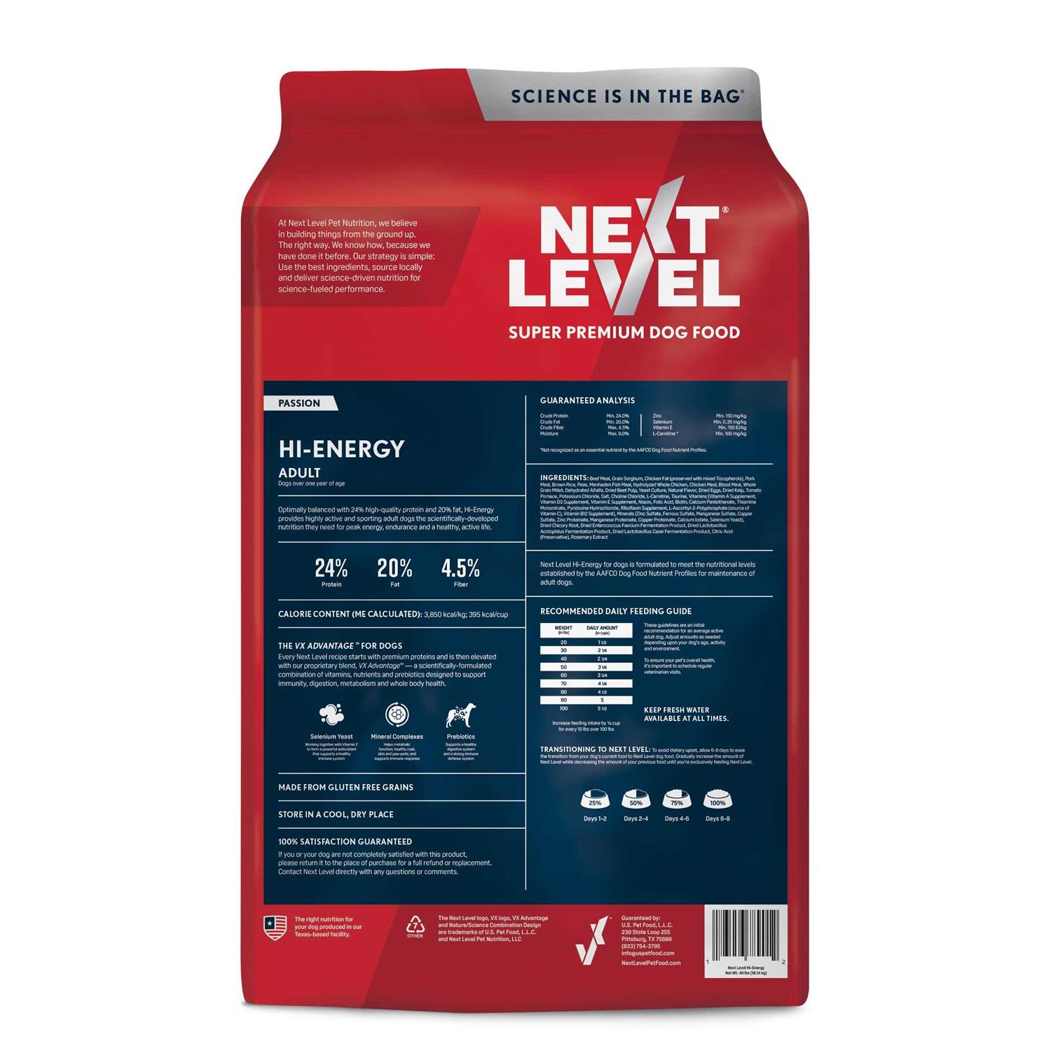 Next Level Hi-Energy Adult Dry Dog Food