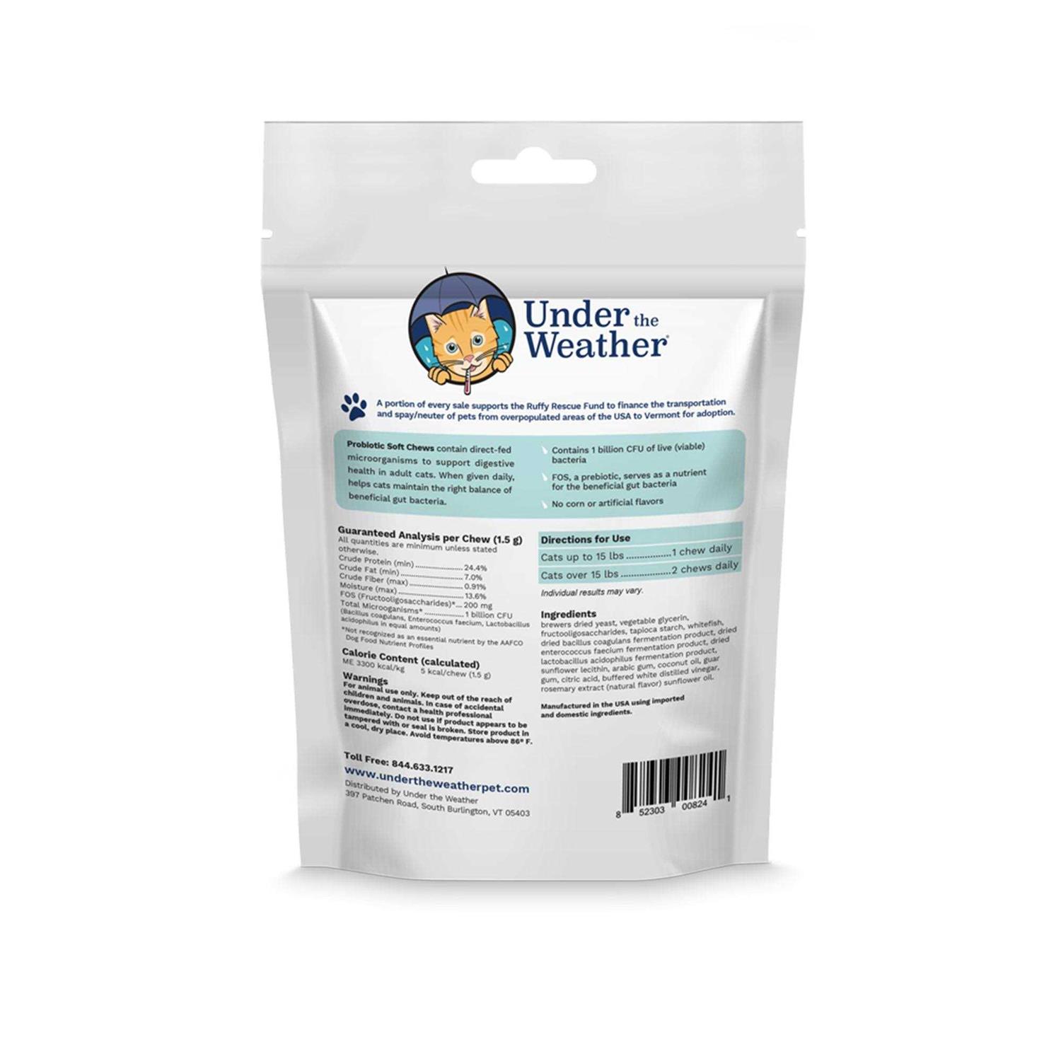 Under the Weather Cat Supplement Probiotic Soft Chews