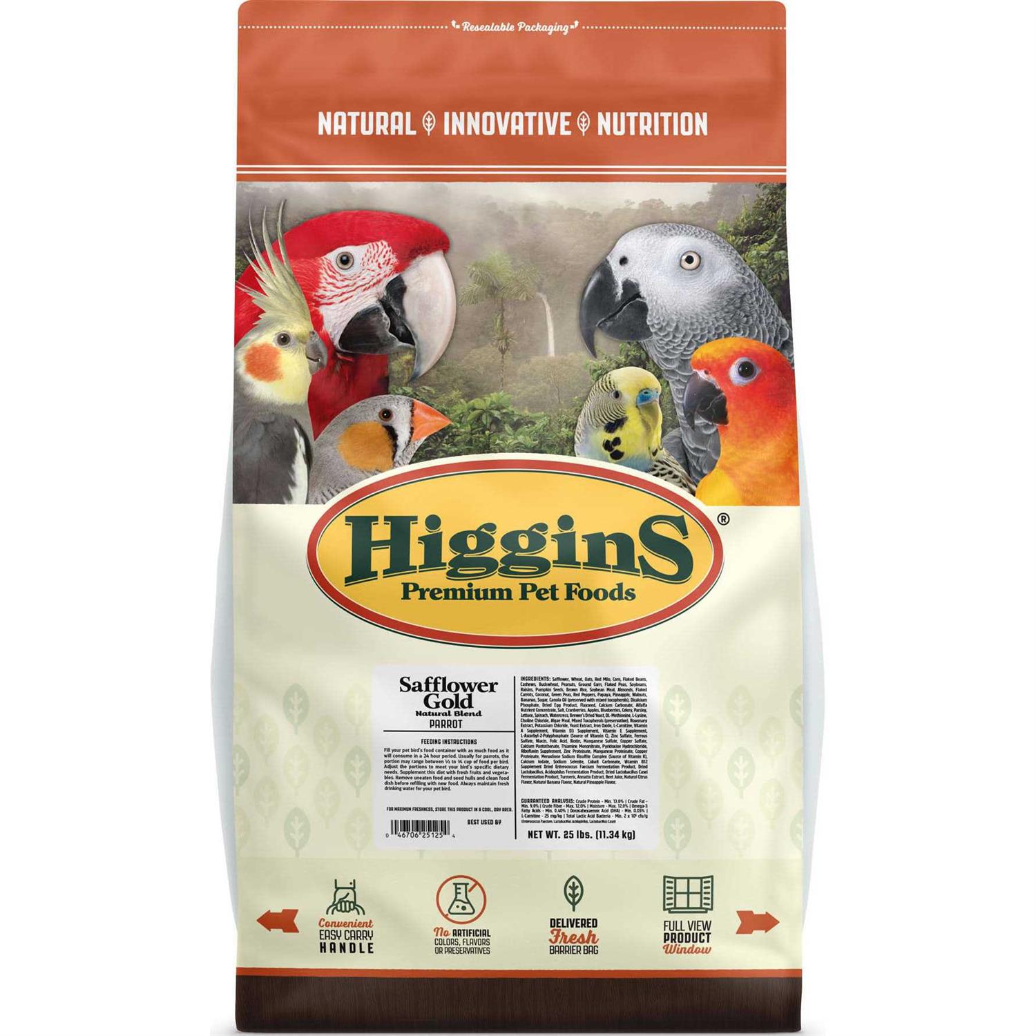 Higgins Safflower Gold Parrot Food