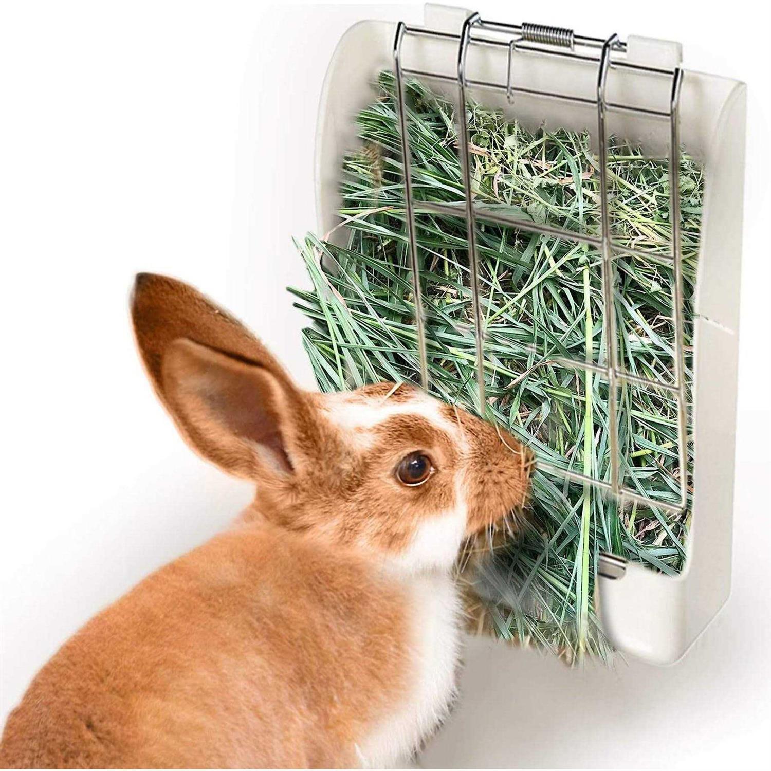 SunGrow Rabbit Bunny & Guinea Pig Hay Feeder Rack Food Dispenser