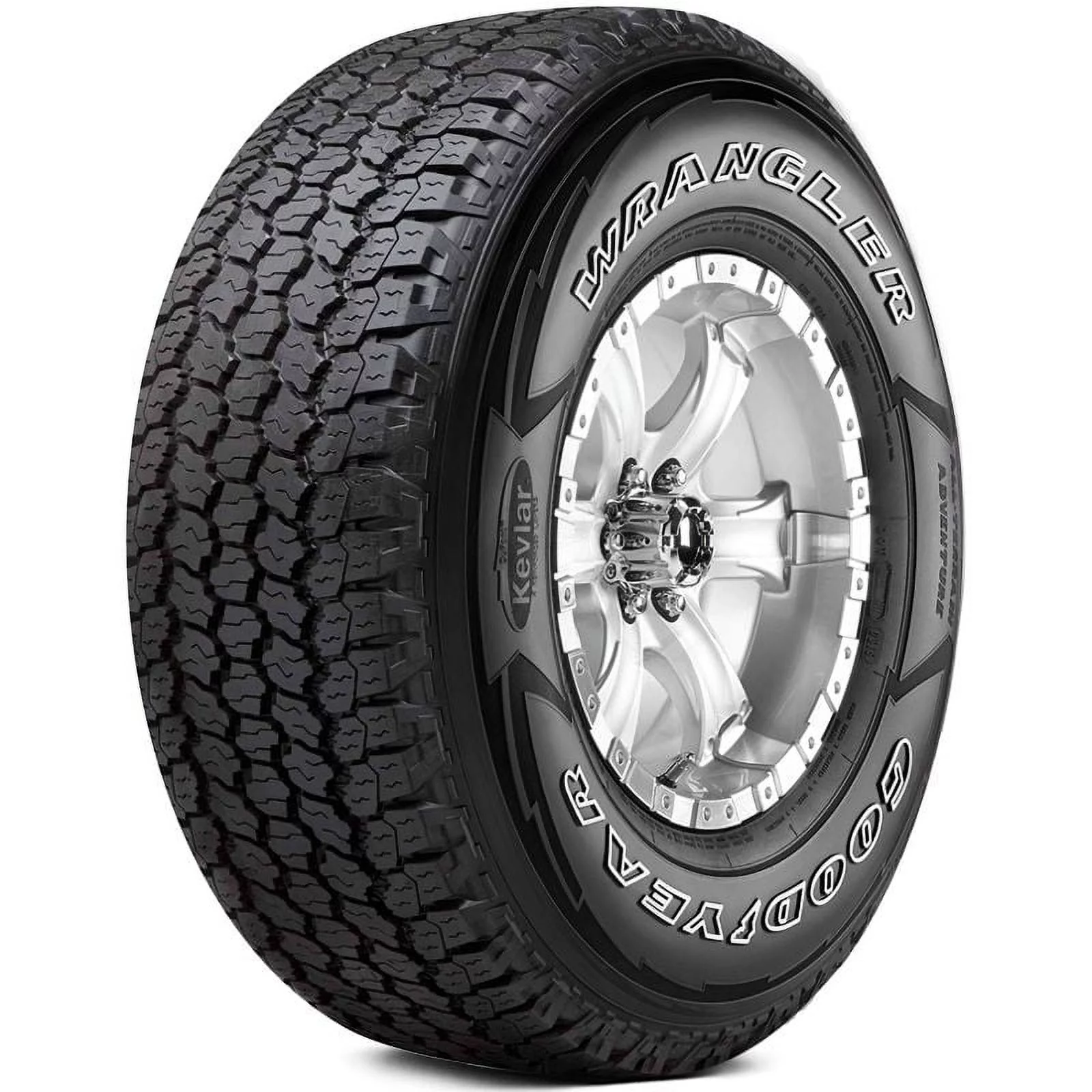 Goodyear Wrangler All-Terrain Adventure with Kevlar All Terrain LT275/65R18 113/110S C Light Truck Tire