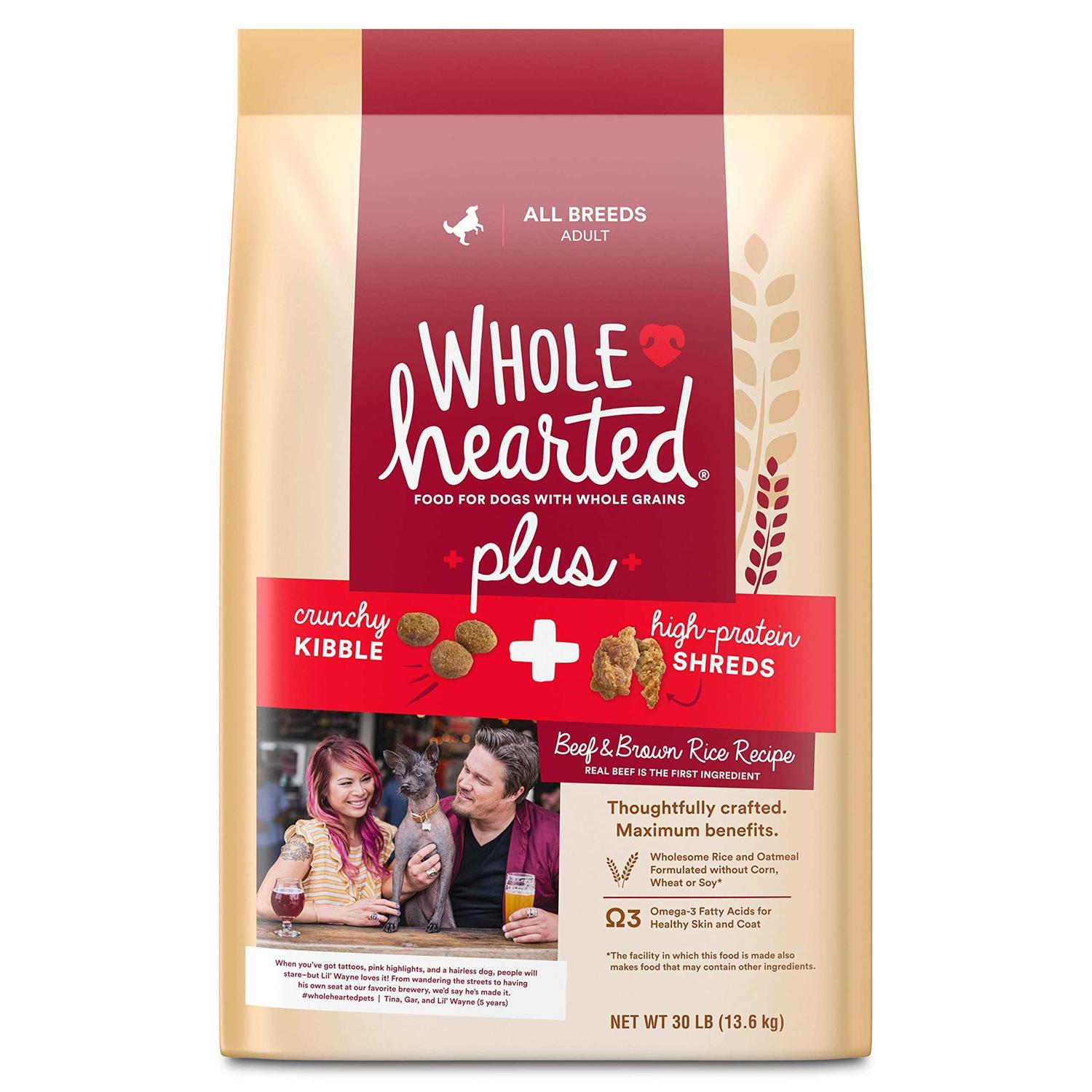 WholeHearted Plus Brown Rice Recipe with Whole Grains Dry Dog Food