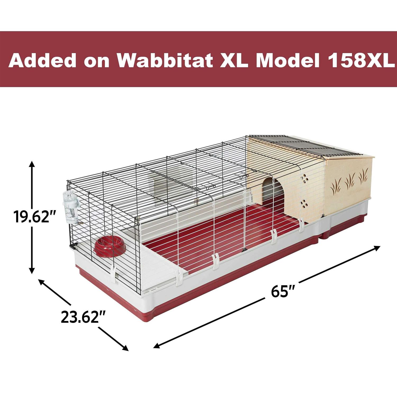 Midwest Wabbitat Deluxe Rabbit Home Wood Hutch Extension