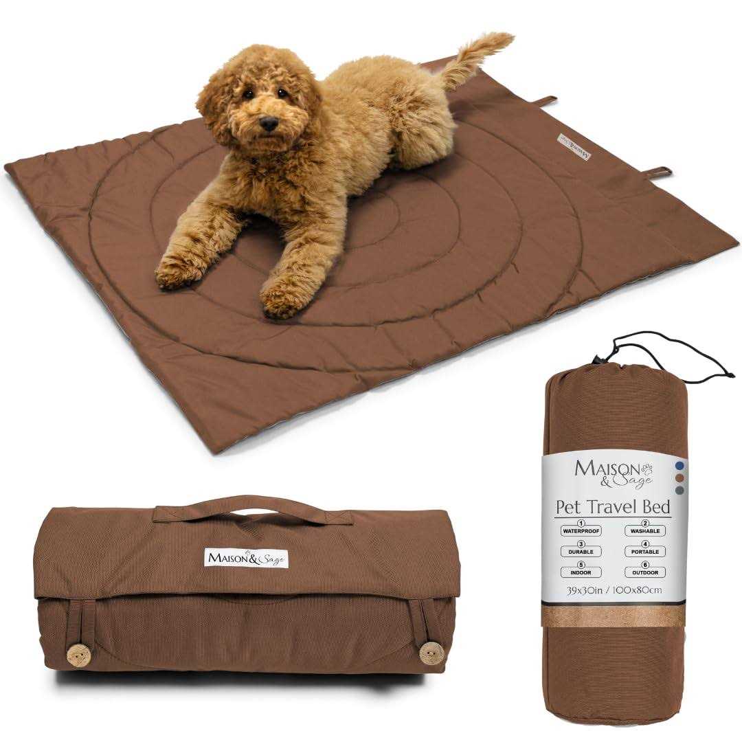 Portable Dog Mat Waterproof & Foldable Pet Bed Ideal for Indoor