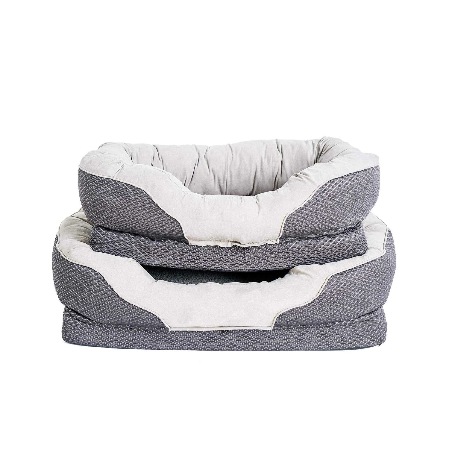 BarksBar Gray Orthopedic Dog Bed
