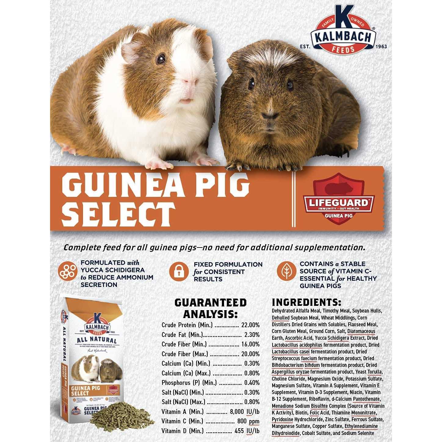 Kalmbach Feeds All Natural Guinea Pig Select Food