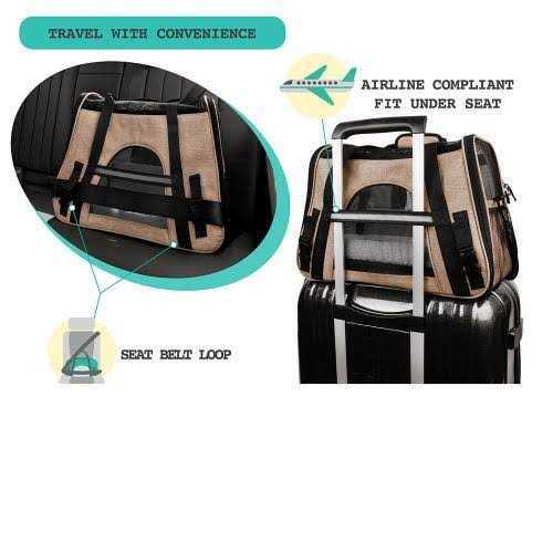 PetAmi Premium Airline Approved Soft Sided Pet Carrier