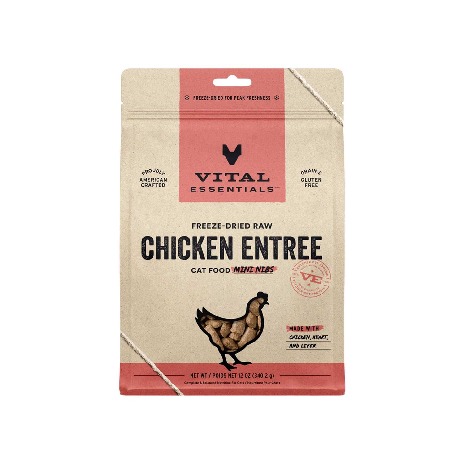Vital Essentials Entree Mini Nibs Freeze-Dried Raw Cat Food