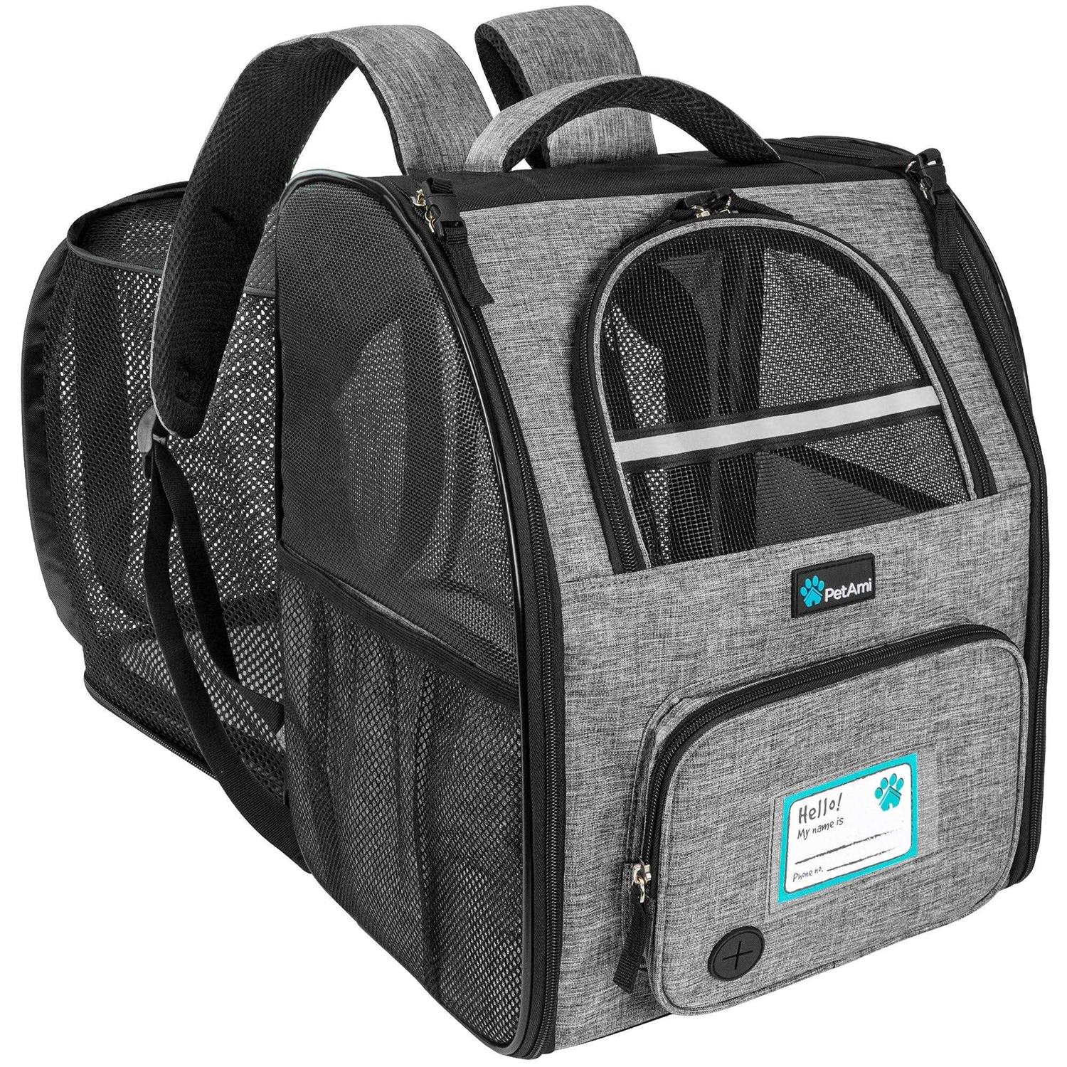 PetAmi Dog Cat Backpack Carrier Expandable Pet Carrier Backpack for Travel Hiking