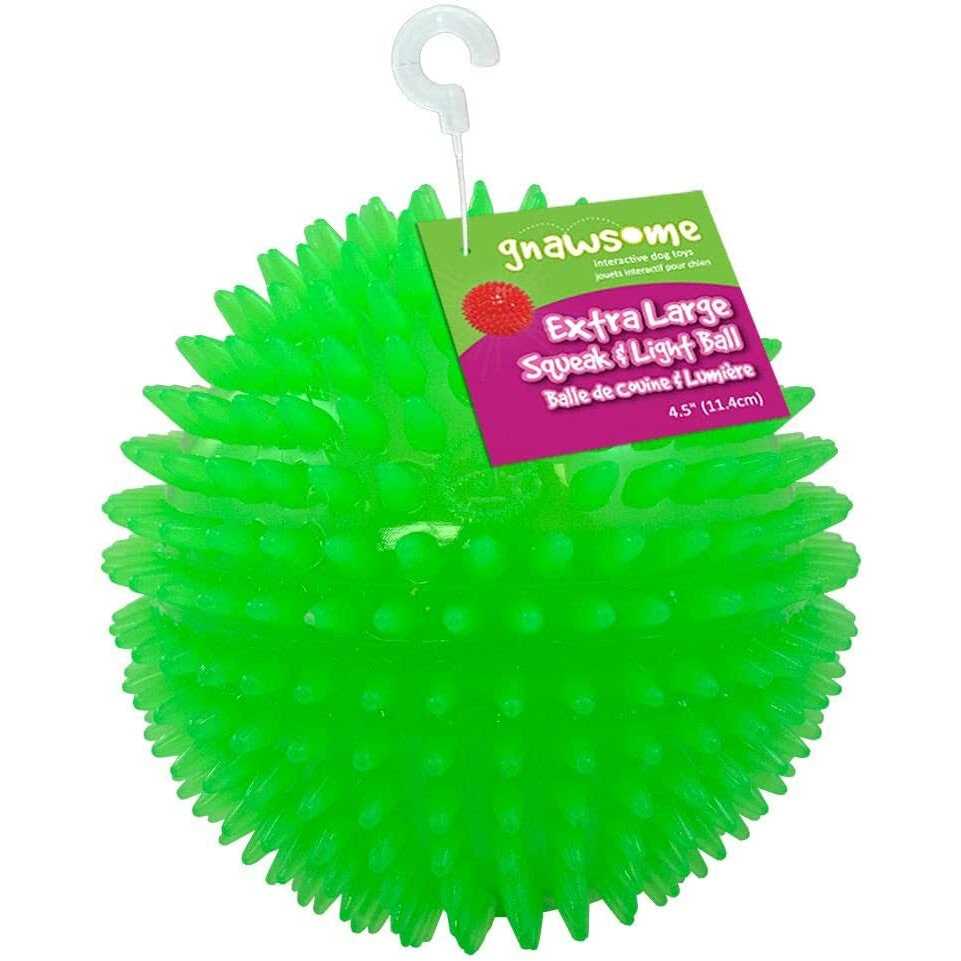 Gnawsome Large Squeak & Light Ball Dog Toy
