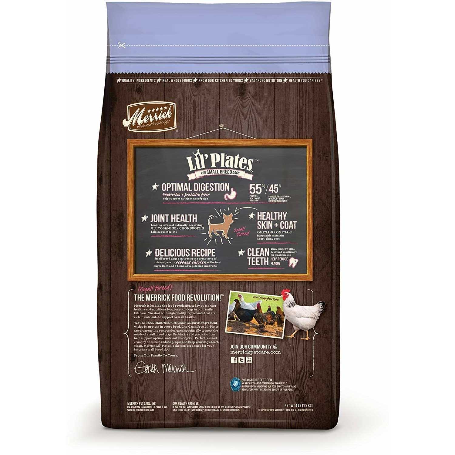 Merrick Lil’ Plates Grain Free Puppy Small Breed Real Chicken & Sweet Potato Dry Dog Food