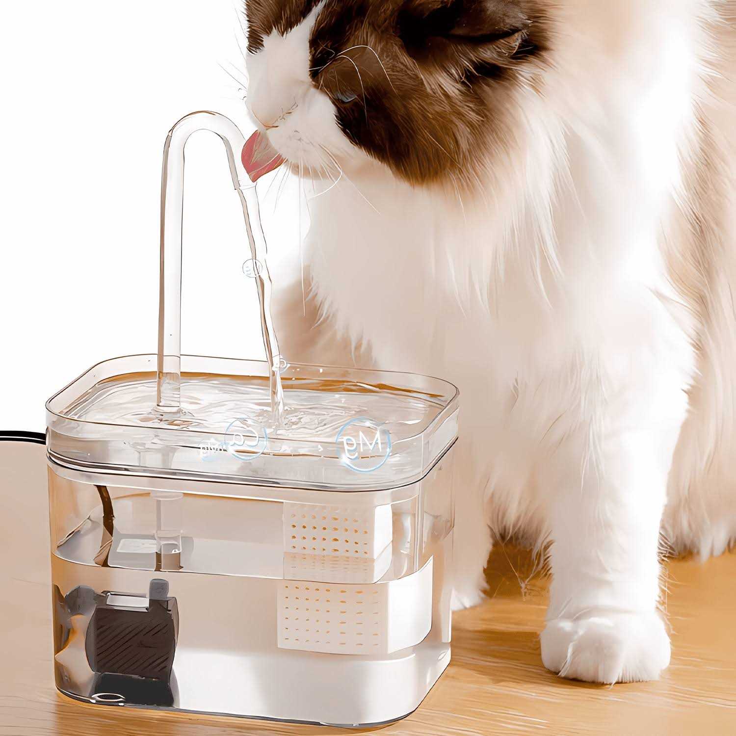 Pet Fountain Pet Water Fountain50oz/1.5L Cat Water Fountain Dog Automatic Water Dispenser with Filters ,fresh