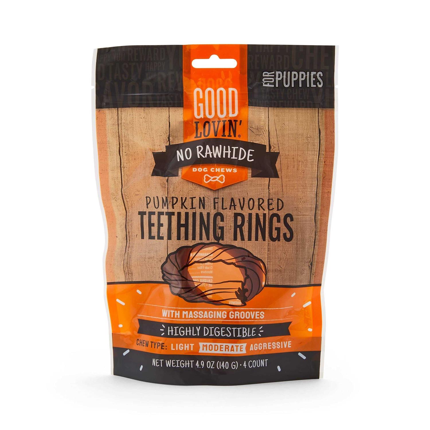 Good Lovin No Rawhide Pumpkin Flavored Puppy Teething Rings