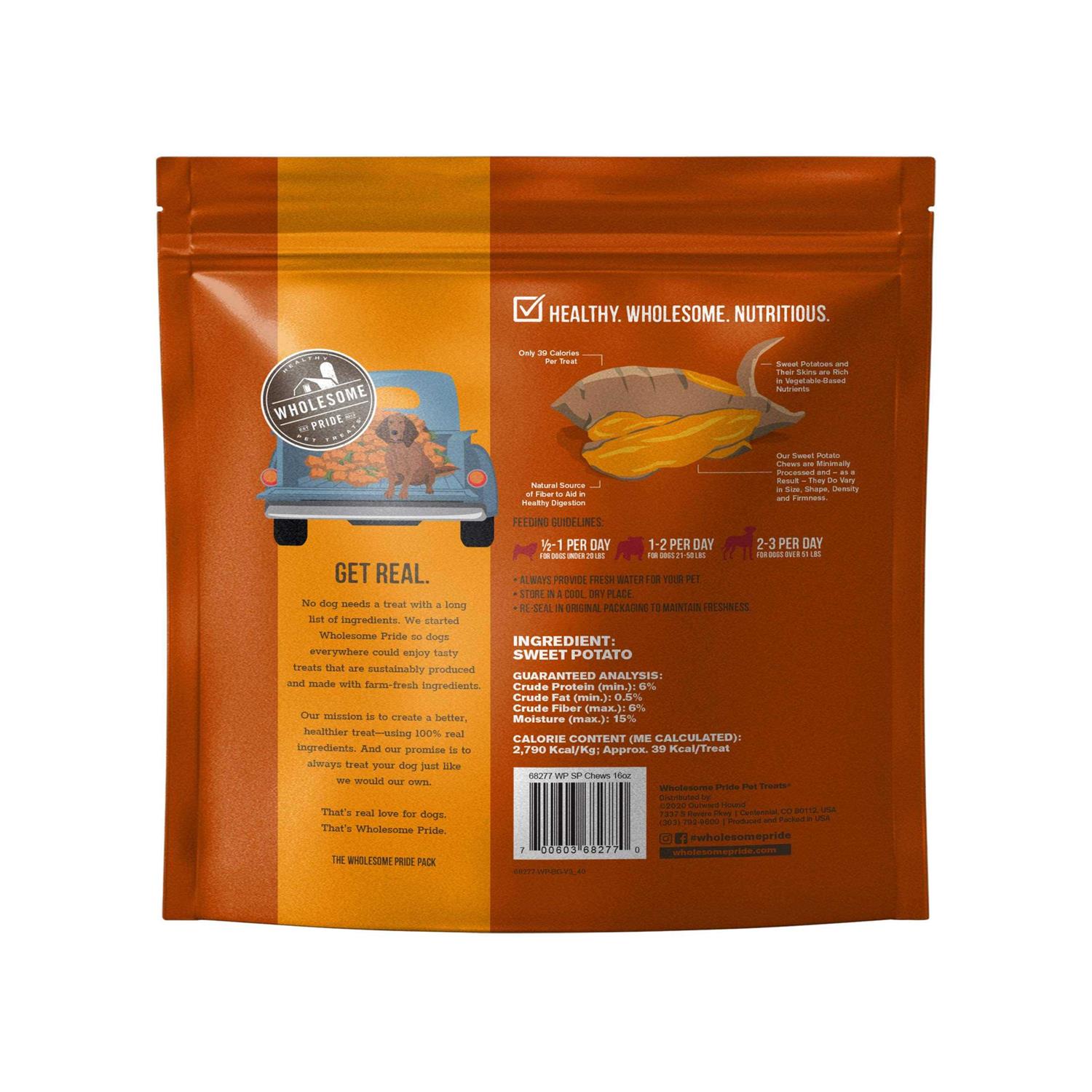 Wholesome Pride Sweet Potato Fries Dog Treats