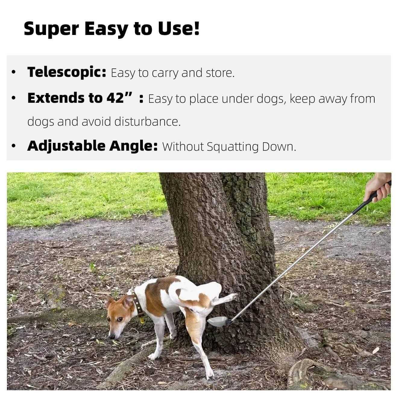 iNenya Dog Urine Sample Catcher,Long Handled Telescopic Dog Urine Collector,Super Easy to Usy Dog Pee Catcher Urine Stick for Small Large Female