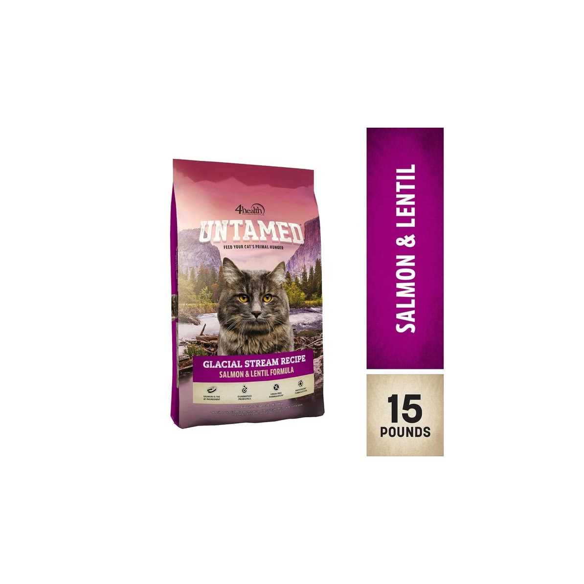 4health Untamed Glacial Stream All Life Stages Grain-Free Salmon and Lentils Formula Dry Cat Food