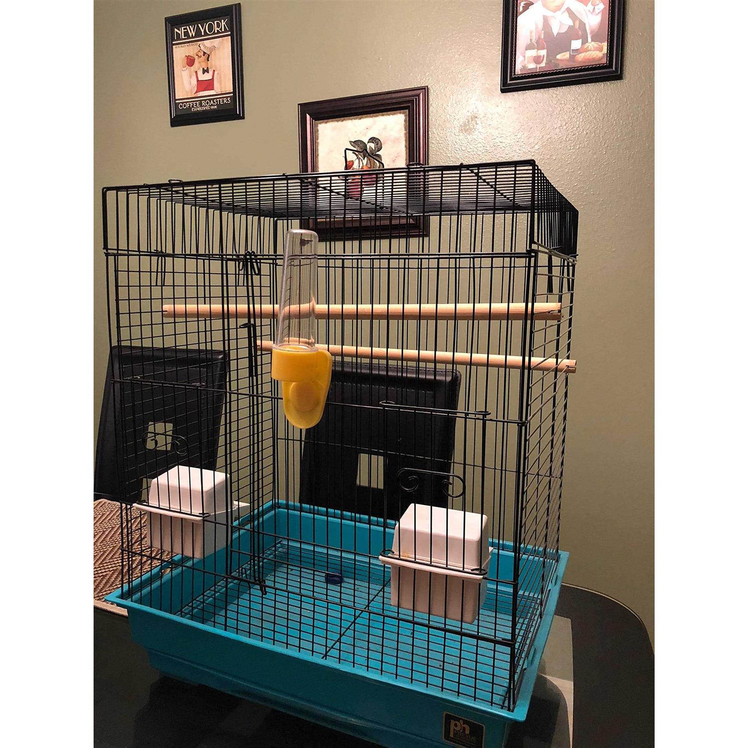 You&Me Square Top Parakeet Cage 16.5 L x 11.8 W x 22 H