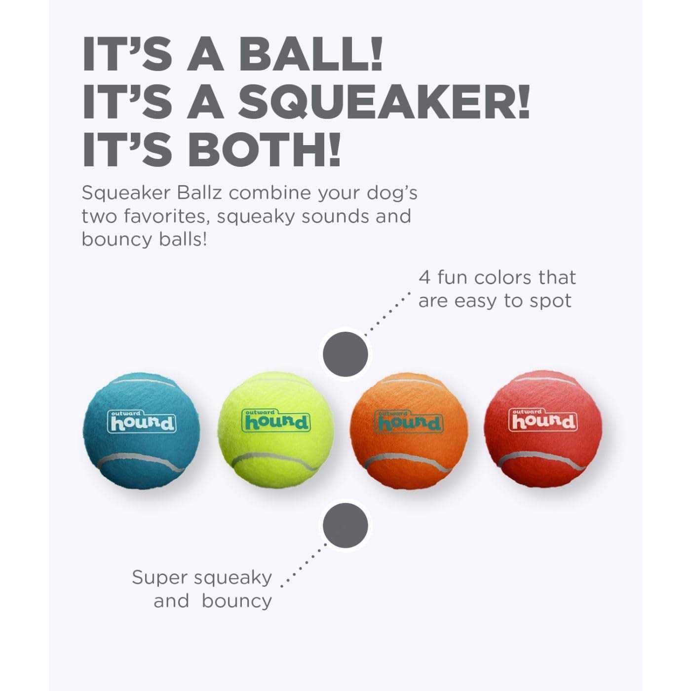 Outward Hound Squeaker Ballz Dog Toy