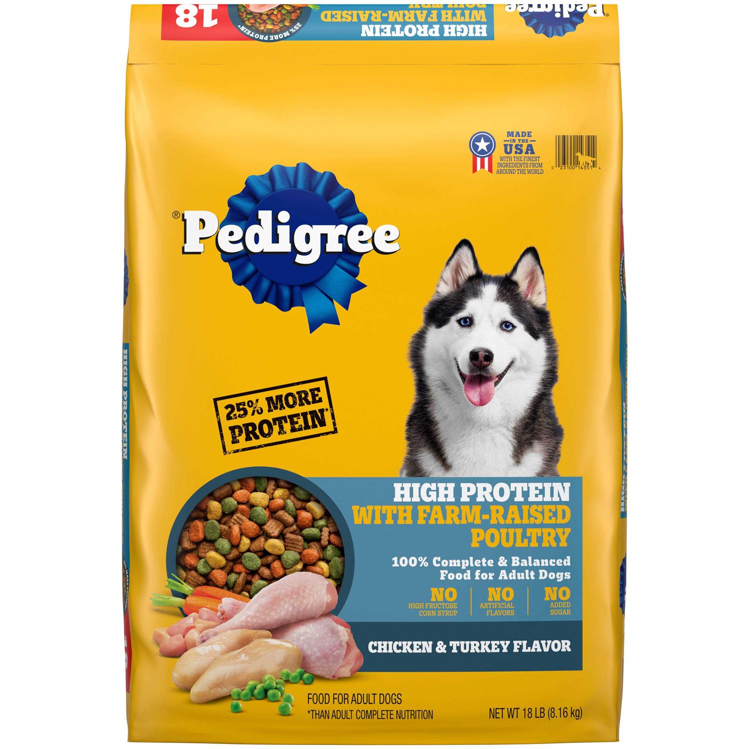 Pedigree High Protein Adult Dry Dog Food Chicken and Turkey