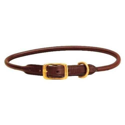 Tory Leather Rolled Leather Dog Collar