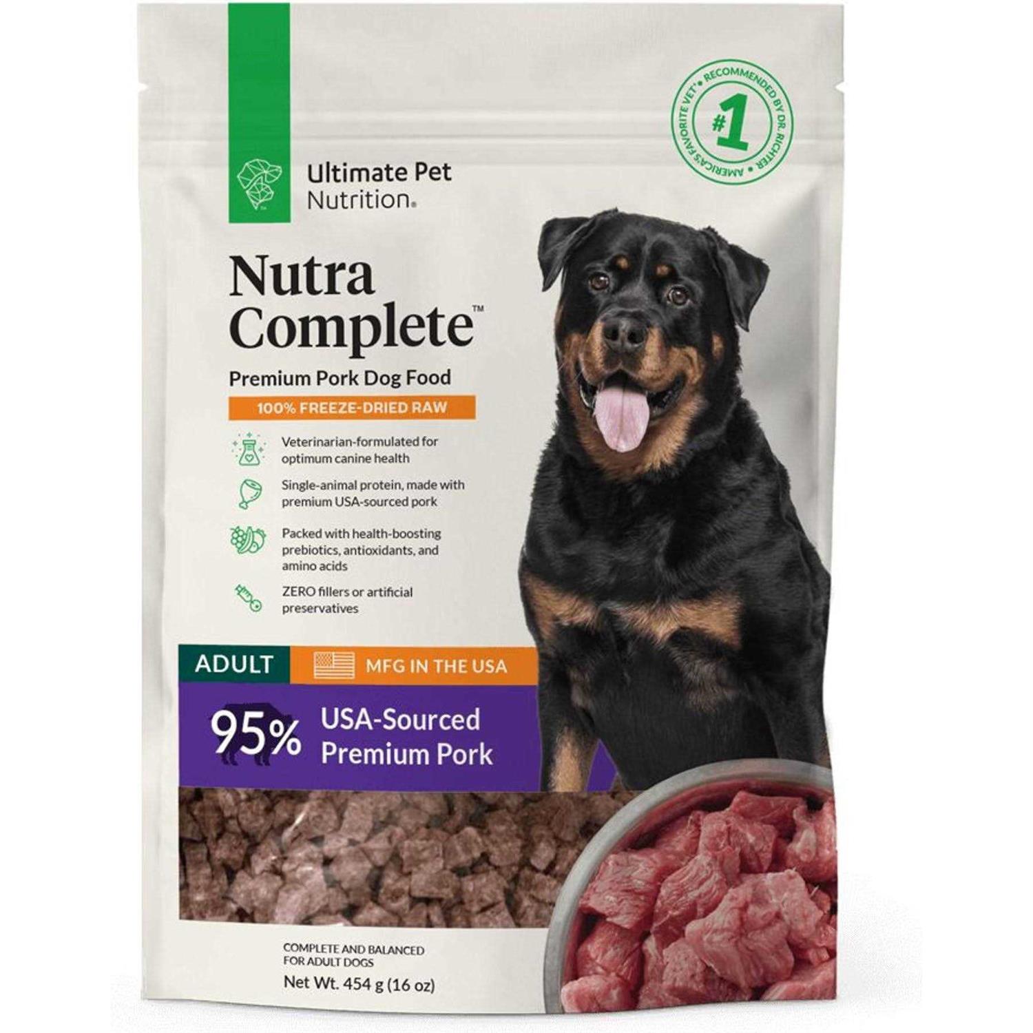 Ultimate Pet Nutrition Freeze Dried Raw Nutra Complete Pork Dog Food