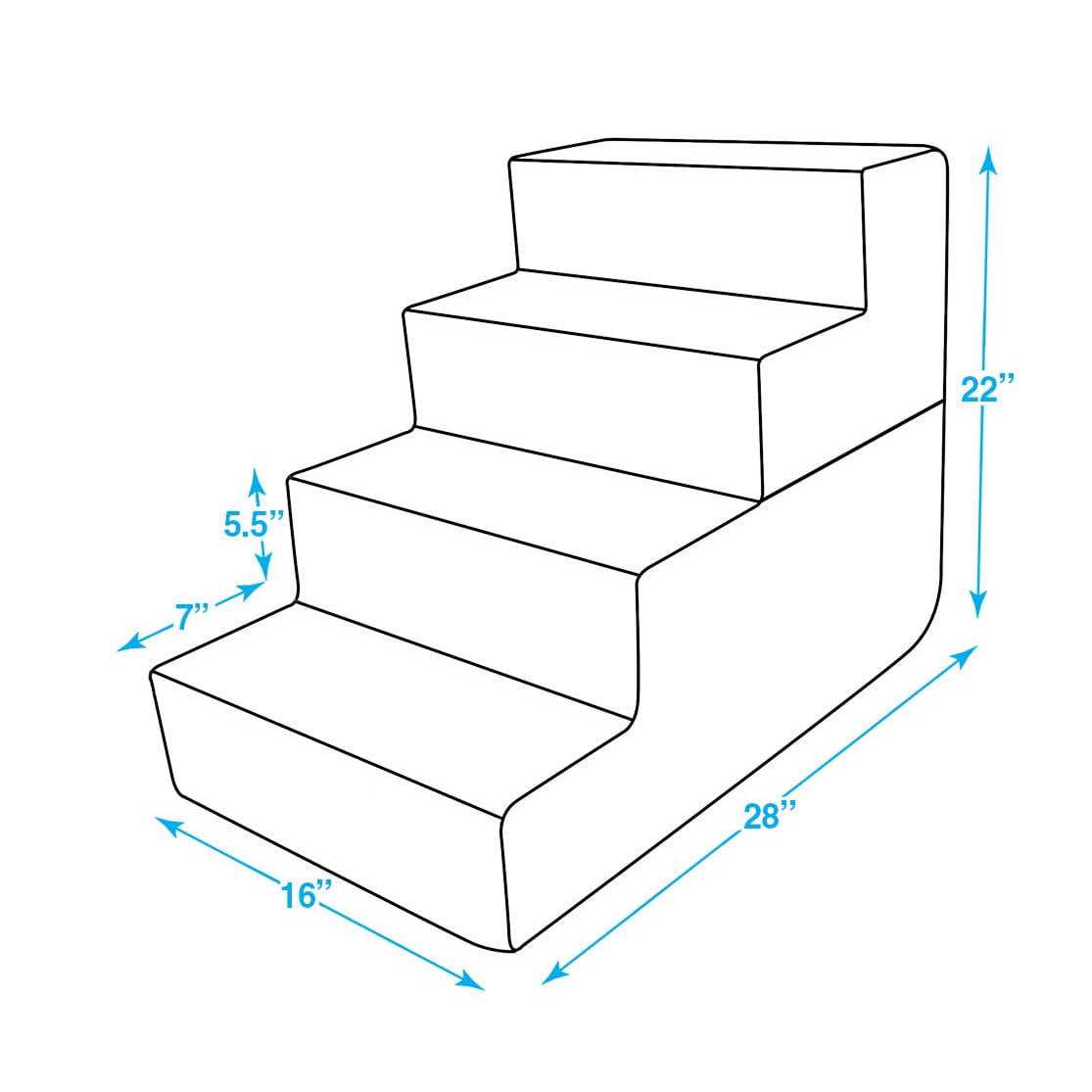 Foldable Pet Steps/Stairs with CertiPUR-US Certified Foam by Best Pet Supplies