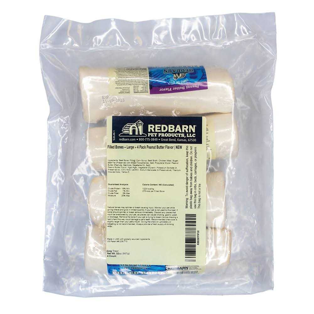 Redbarn Large Beef Filled Bones Dog Treats