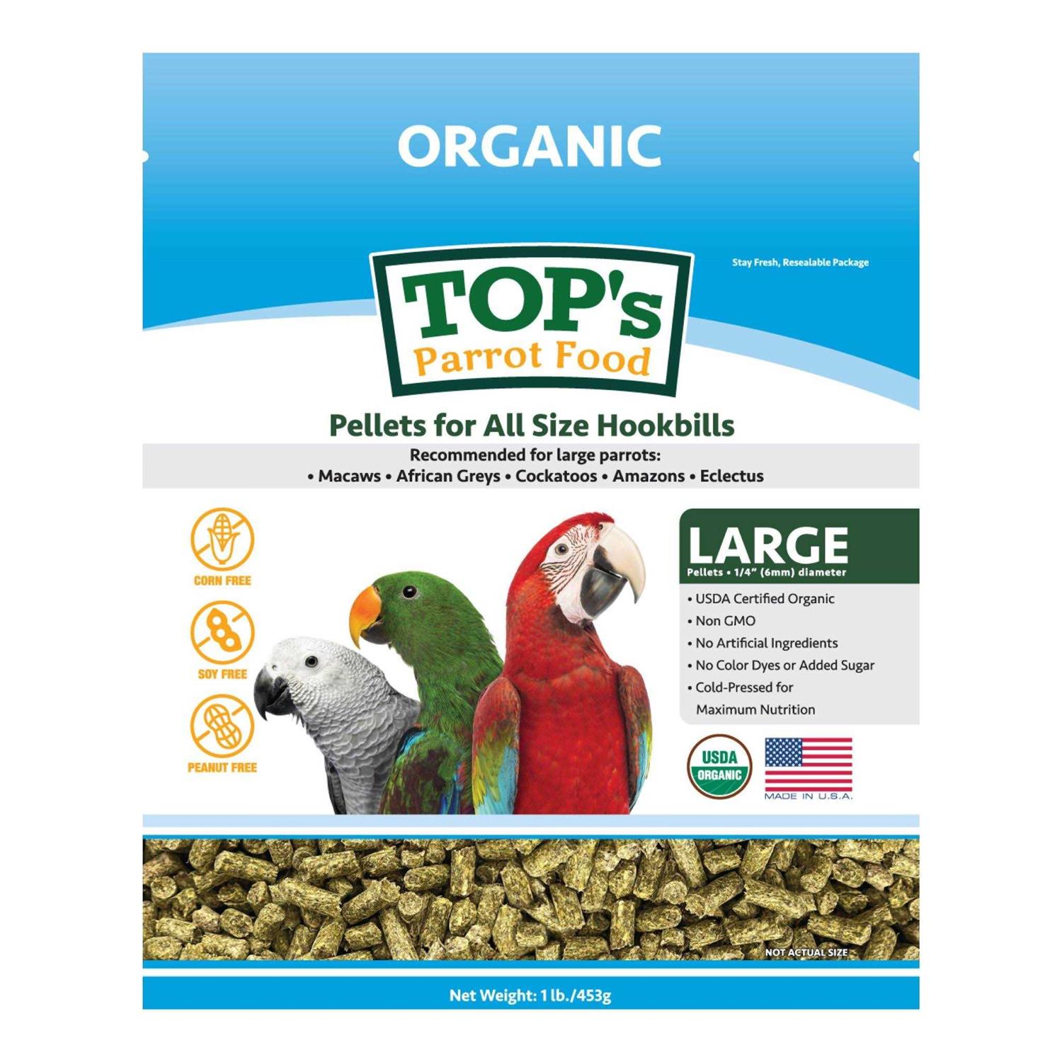 TOP’s Parrot Food Organic Pellets