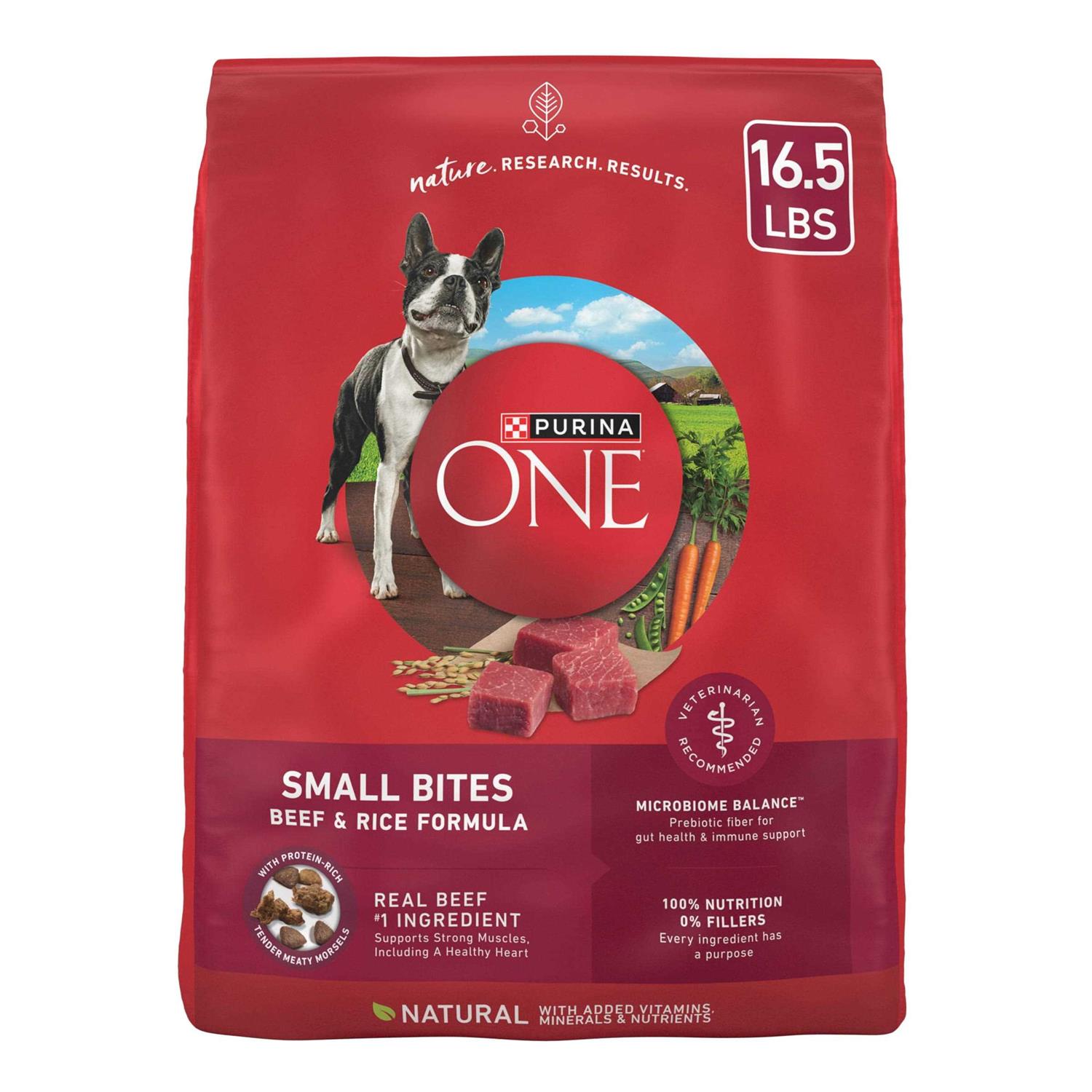 Purina ONE SmartBlend Small Bites Beef & Rice Formula Dry Dog Food