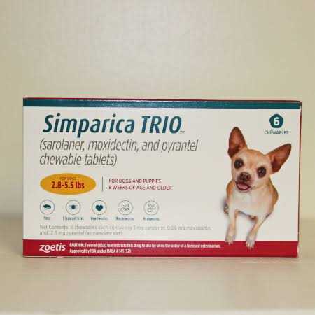 Simparica Trio 44.1-88 lbs. Dogs, 6 Month Supply