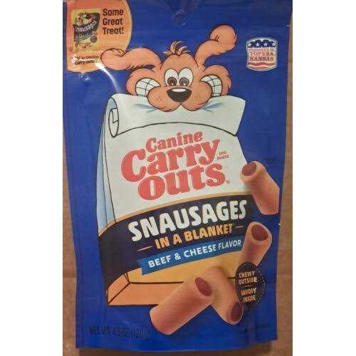 Canine Carry Outs Snausages in a Blanket Dog Treats Beef Cheese