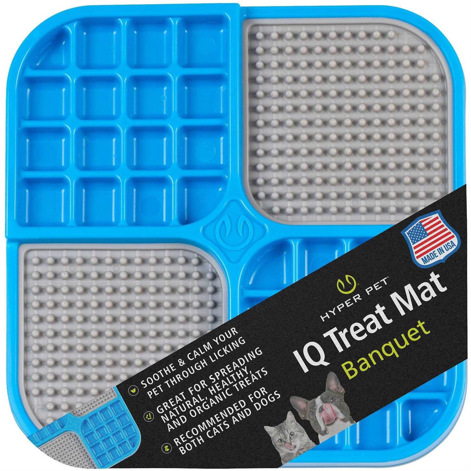 Hyper Pet IQ Treat Lick Mat for Dogs Dog Slow Feeder & Cat Lick