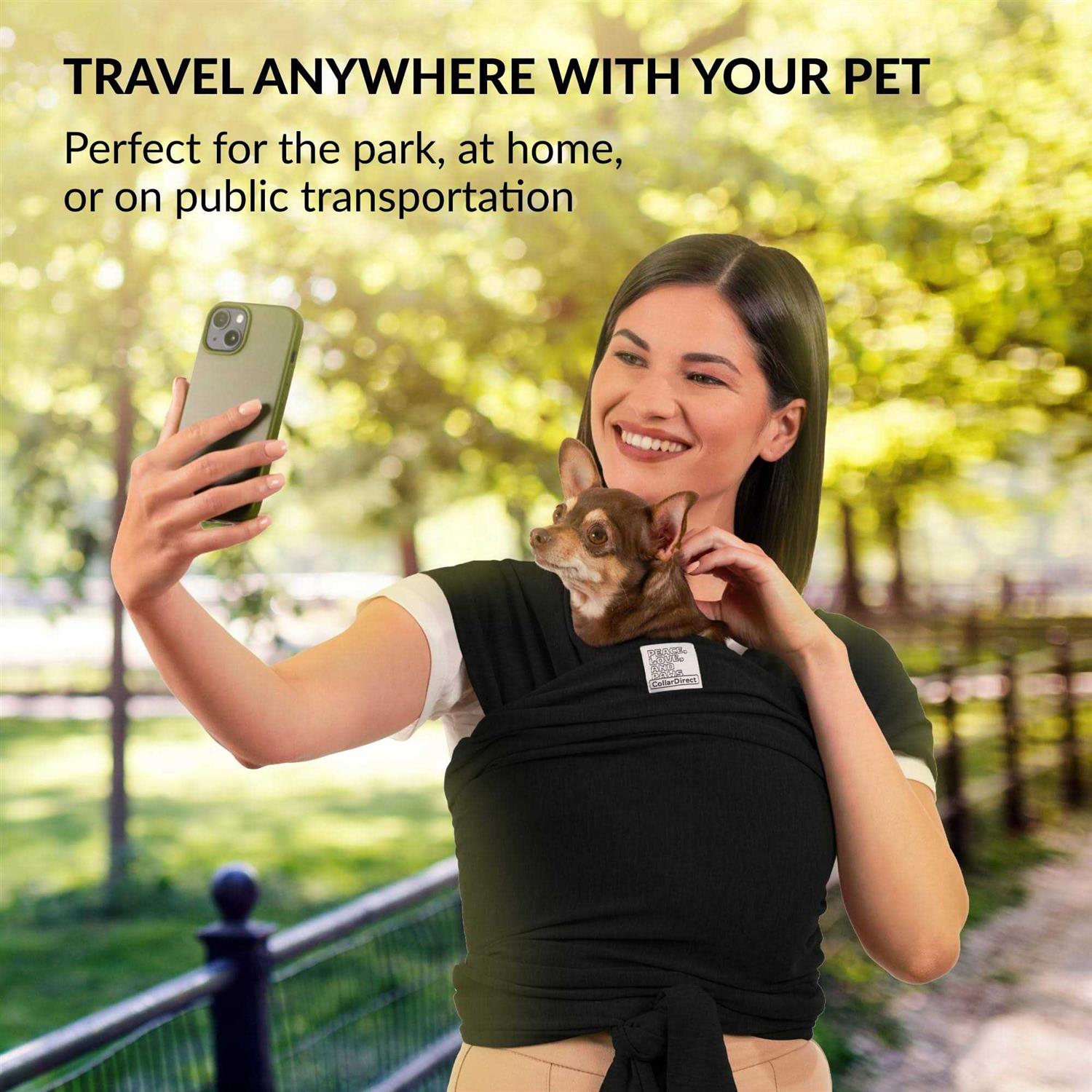 CollarDirect Dog Sling Carrier for Small Dogs Anti-Anxiety Cat Sling