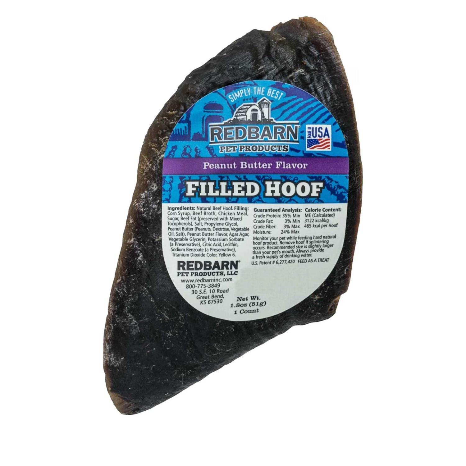 Redbarn Peanut Butter Filled Hoof Dog Treat
