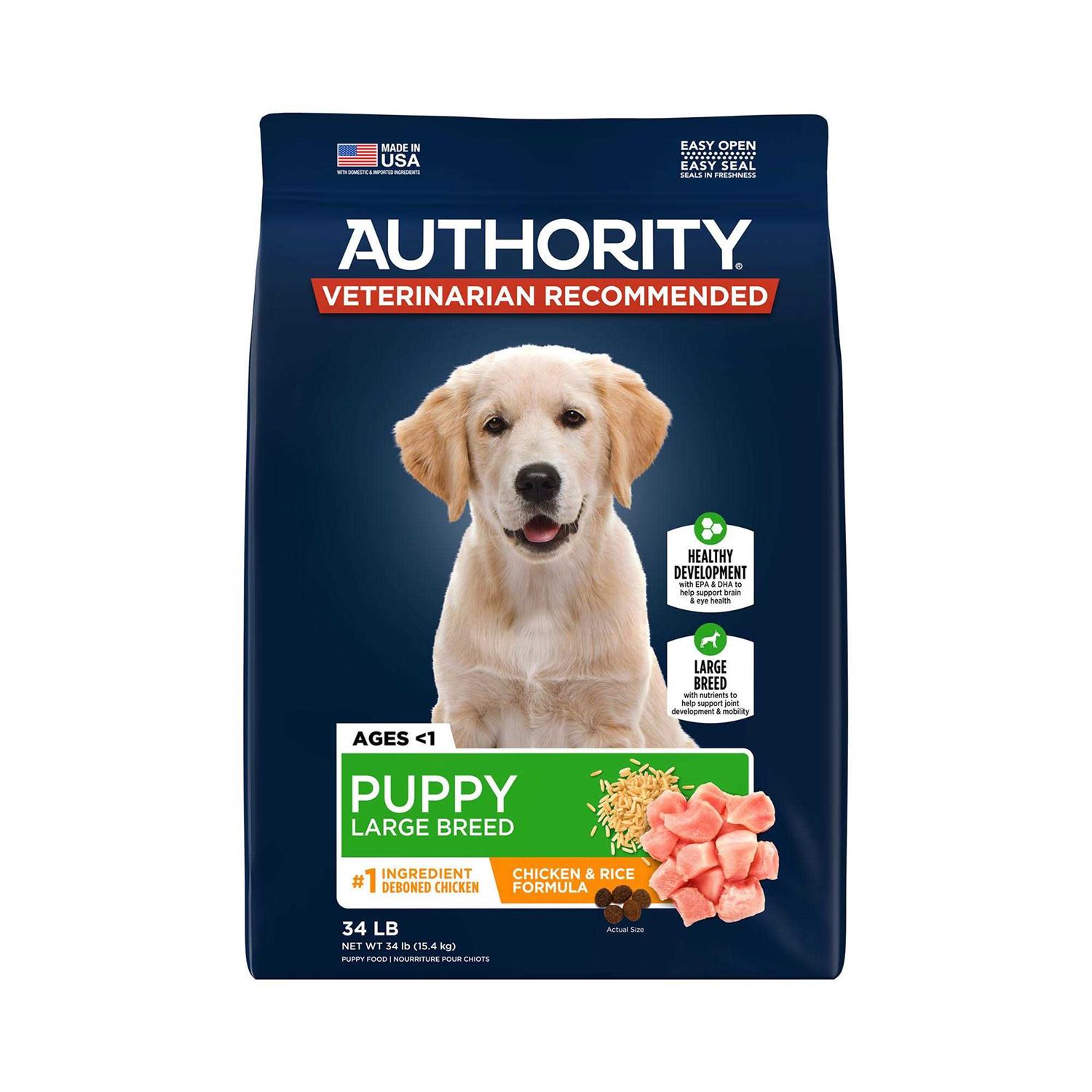 Authority Chicken Rice Formula Large Breed Puppy Dry Dog Food