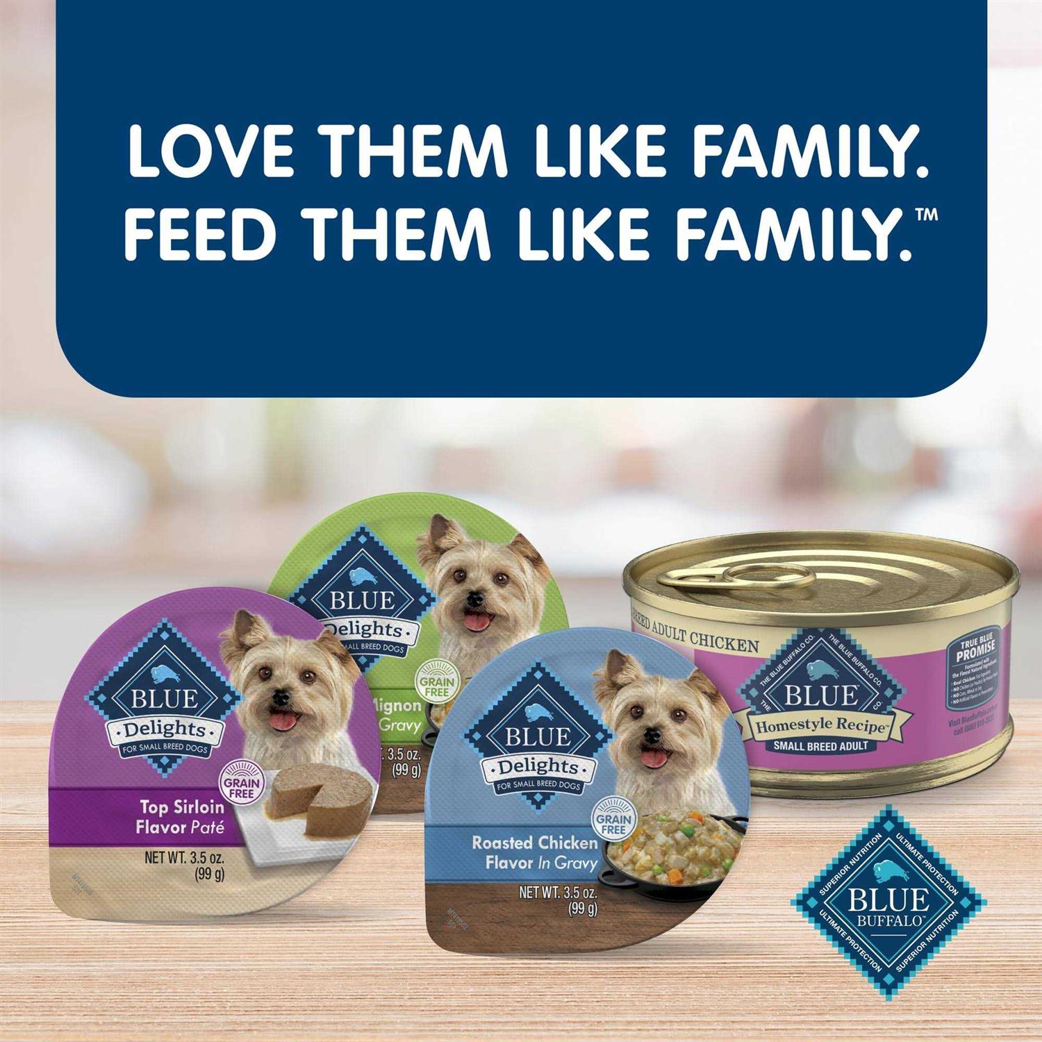 Blue Buffalo Delights Pate Style Grain-Free Chicken Prime Rib & NY Strip Variety Pack Adult Small Breed Wet Dog Food