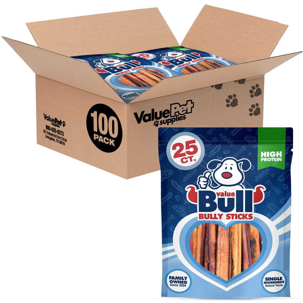 ValueBull Bully Sticks for Dogs 6 inch