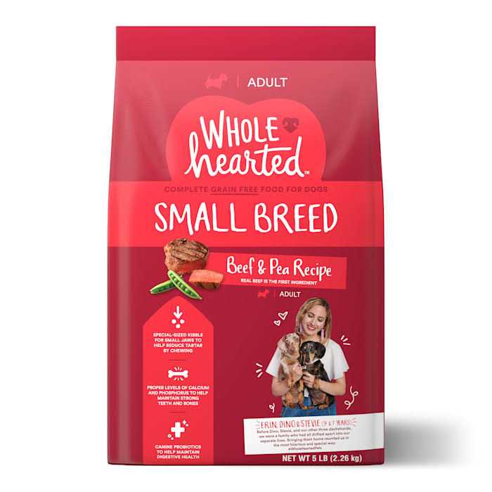 WholeHearted Grain Free Beef & Pea Recipe Small Breed Adult Dry Dog Food