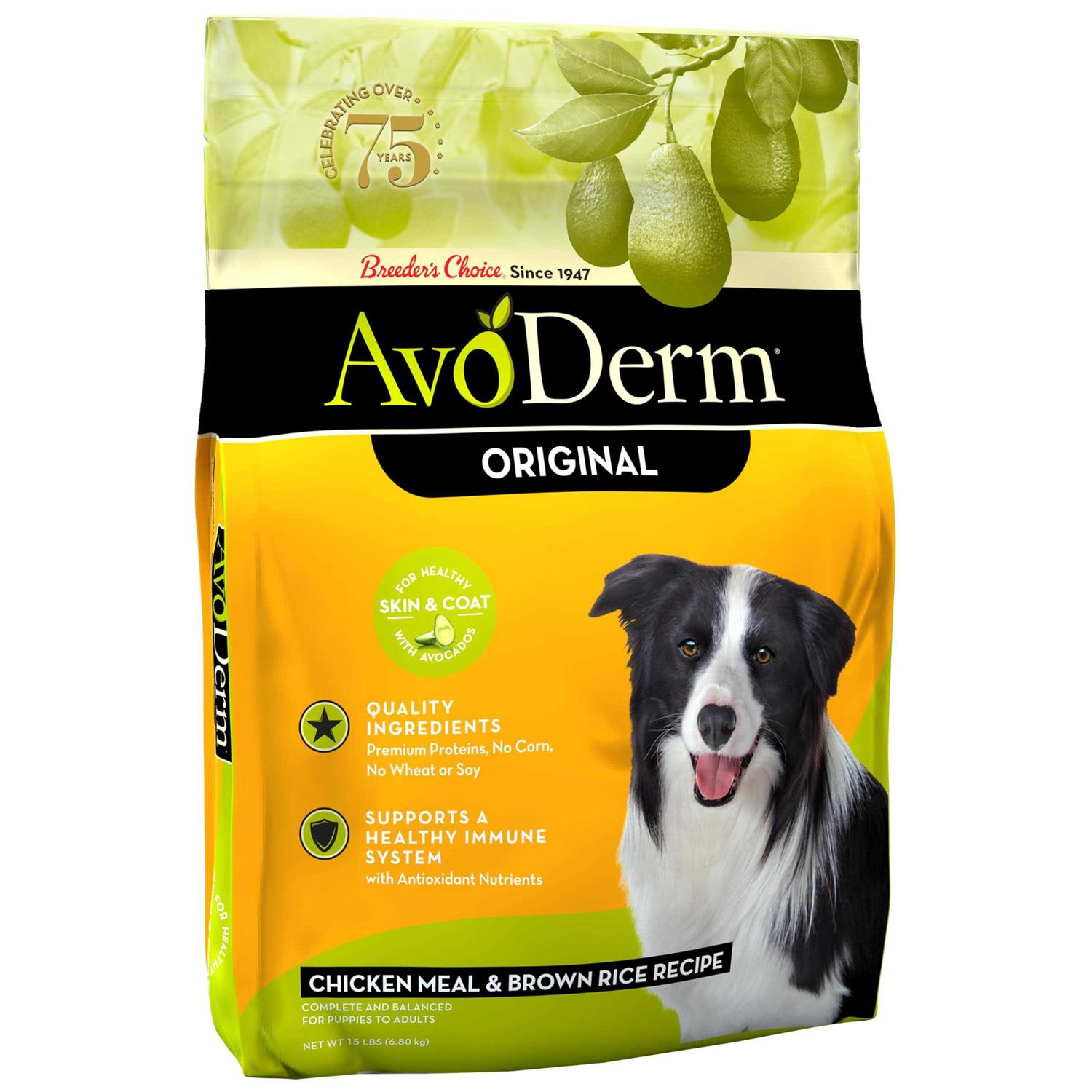 AvoDerm Natural Chicken Meal & Brown Rice Formula Adult Dry Dog Food