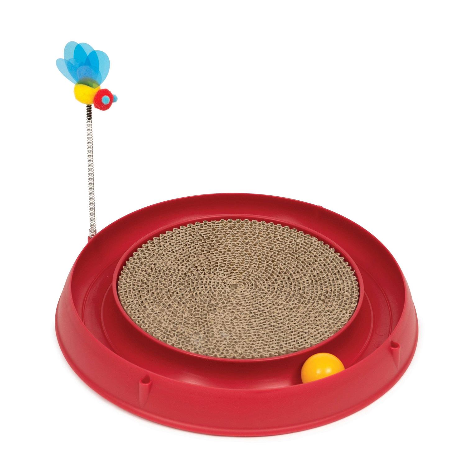 Catit Play Circuit Ball Toy with Scratch Pad
