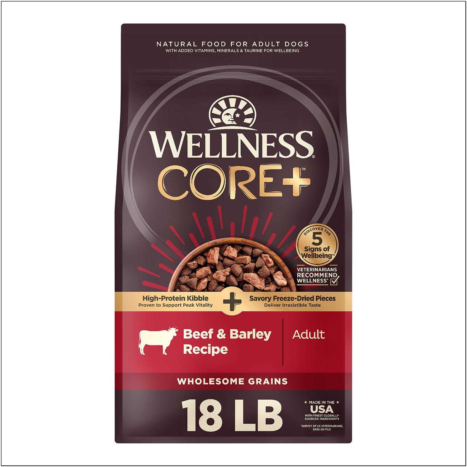 Wellness Core+ High Protein Kibble + Savory Freeze-Dried Pieces