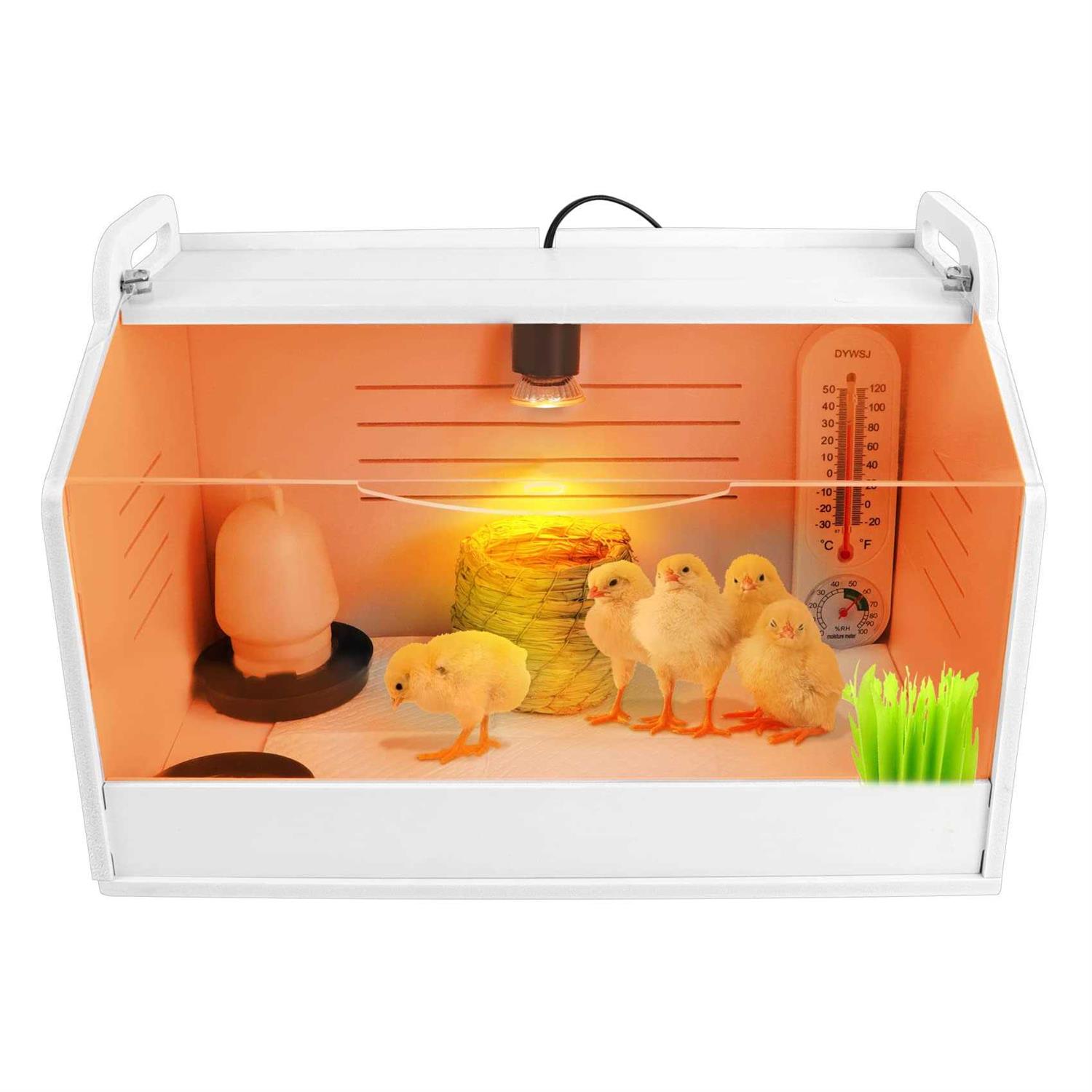 Chick Brooder Brooding Box for Chicks/Parrot/Duckling/Kittens/Puppies with Heating lamp