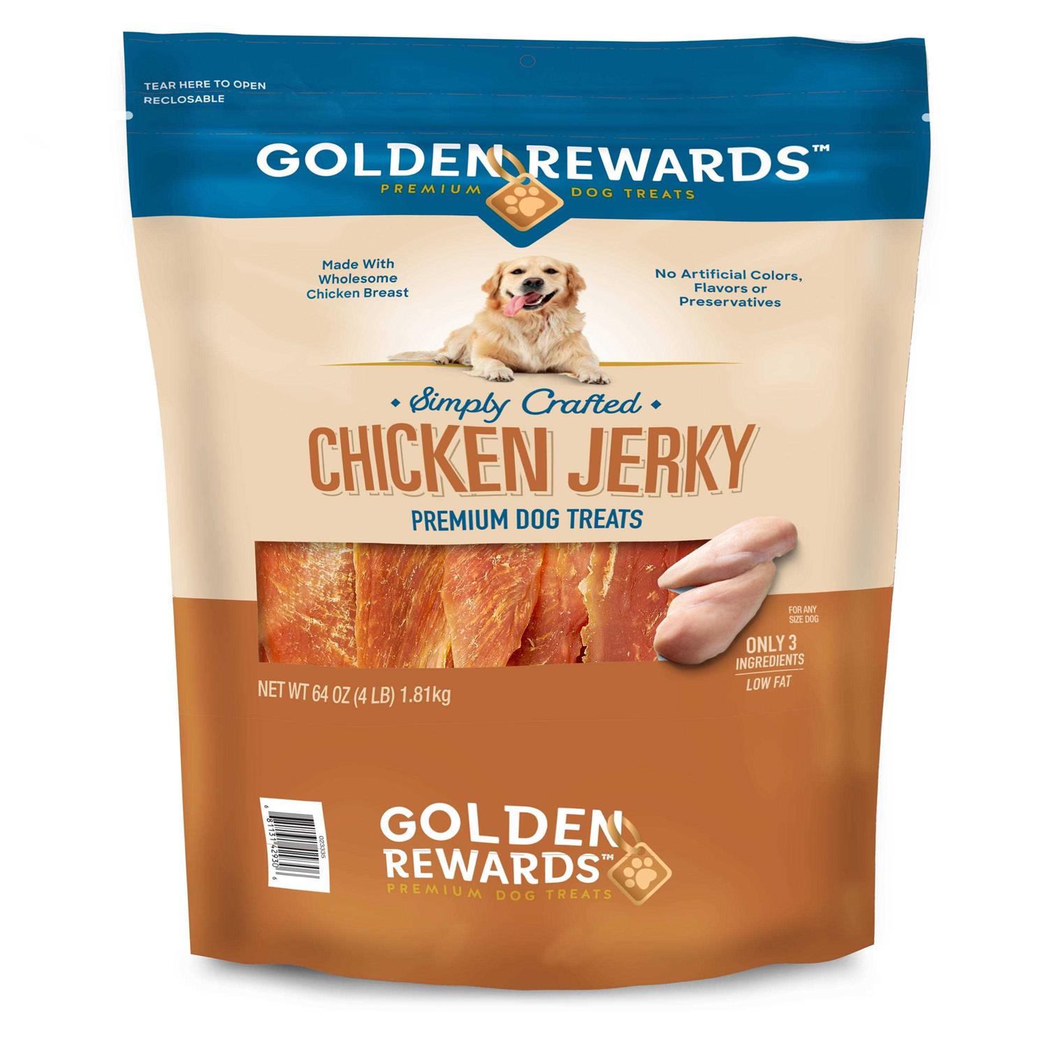 Golden Rewards Chicken Jerky Premium Dog Treats