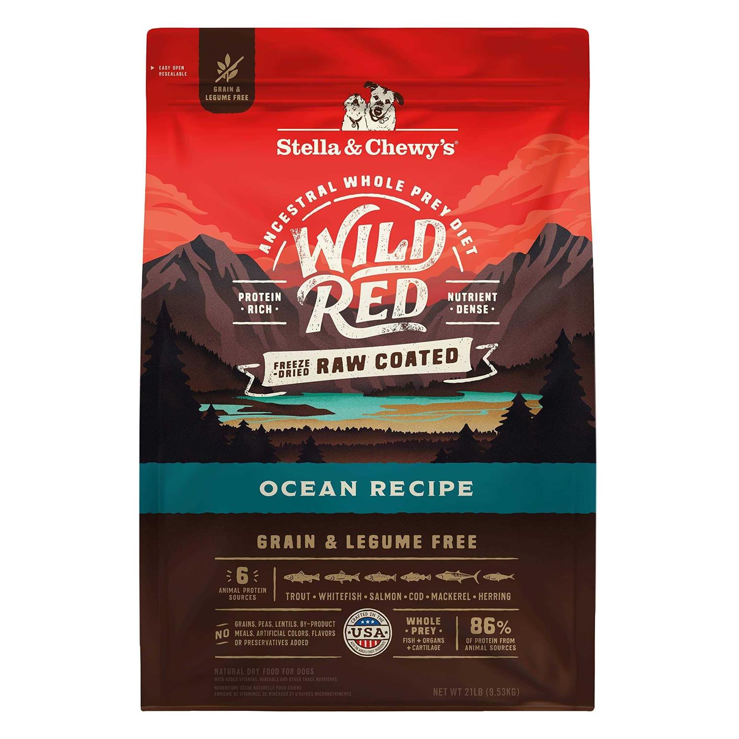 Stella & Chewy’s Wild Red Dry Dog Food Raw Coated High Protein Grain Free Recipe