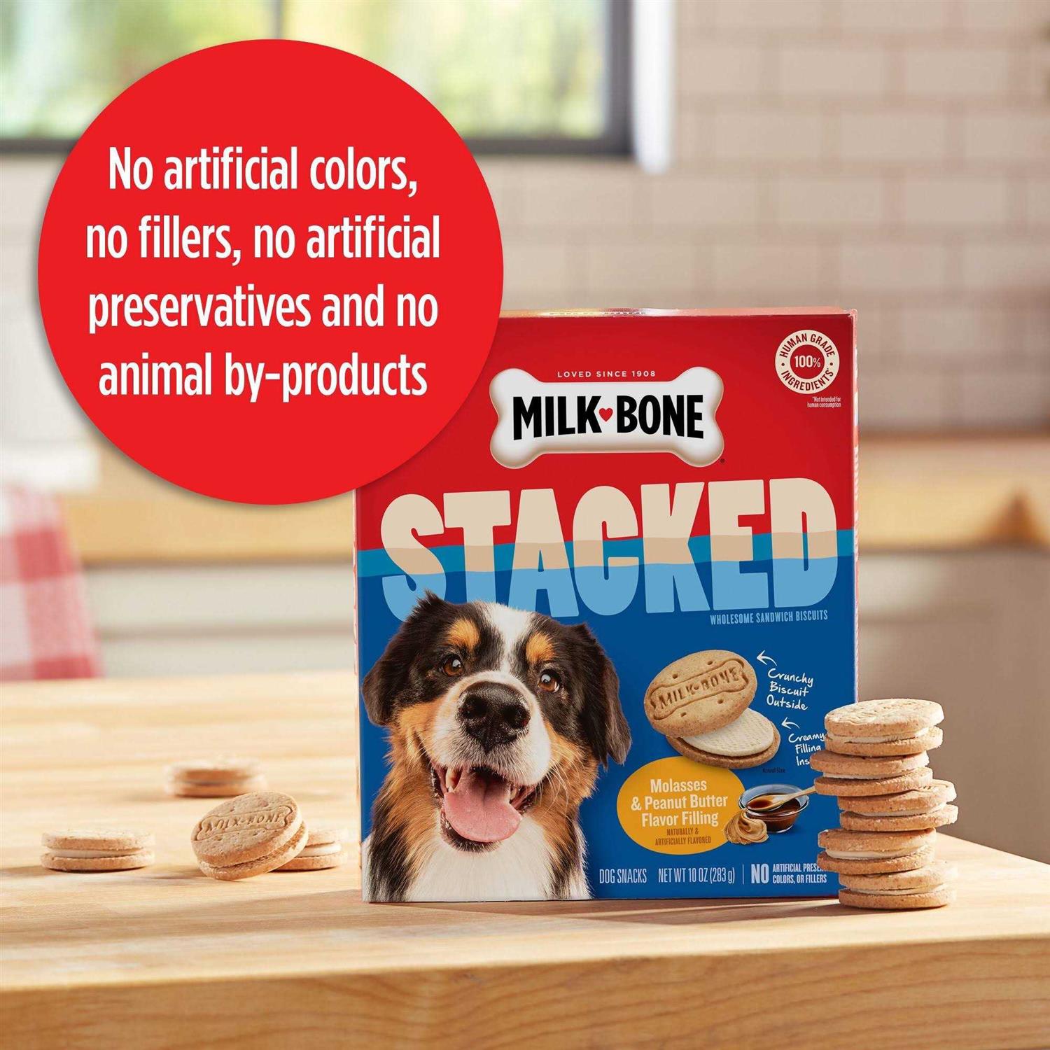 Milk-Bone Stacked Molasses & Peanut Butter Dog Treats