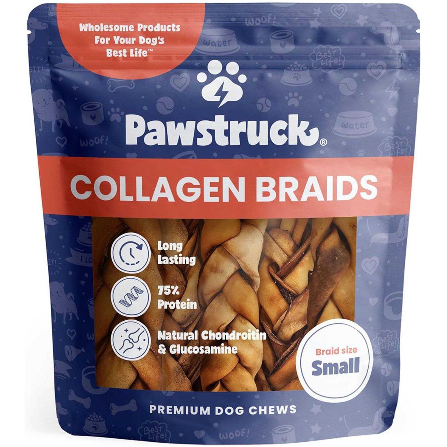 Pawstruck Natural Beef Collagen Braids for Dogs
