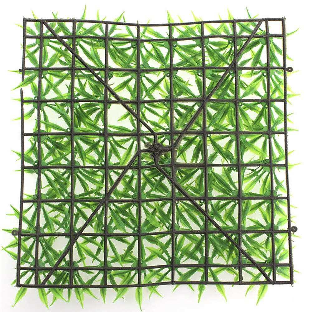 Saycker Aquarium Grass Mat,Fake Artificial Aquarium Grass Ornament Turf Aquatic Grass Lawn,Fish Tank Grass Landscape Decoration,25cm x 25cm